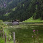 ... näher rangezoomt. Normalerweise steht der Heustadl im Trockenen.