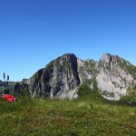 Blick vom Tennkogel zu Höllwand und Sandkogel