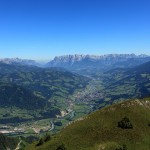 Blick vom Tennkogel auf St. Johann und das Salzachtal