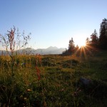 Sonnenuntergang an der Unterwandalm