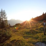 Sonnenuntergang an der Unterwandalm