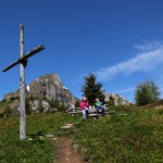 Das Ziel ist erreicht - Rast am Wetterkreuzsattel