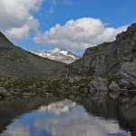 Unbenannte Lacke mit Blick zur Arscharte und zum Petereck