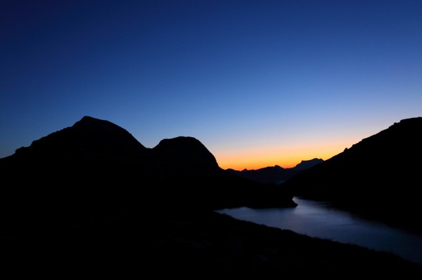 Gleich ist sie da - Tagesanbruch am oberen Schwarzsee