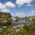 Unbenannter See nahe dem Murtörl mit Blick zum Weißeck