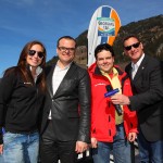 Die Ö3-Crew: Praktikantin Anna, Albert Mally, Alois Holzer, Peter Obermüller