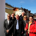 Albert Mally (Ö3), Sepp Gruber (Prokurist der Bergbahnen), Hans Toferer (Bgm. Hüttschlag), Franz Zraunig (Obmann TVB), Gertraud Gerzer (Bergbahnen Geschäftsführerin), Alois Holzer (Ö3-Wetterredaktion)