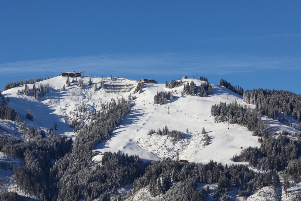 Wintermorgen Großarltal 28. November 2015 - Blick aufs Skigebiet