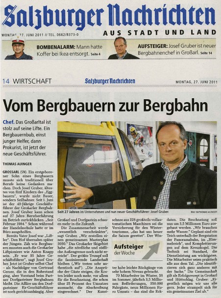 Bericht "Lift Sepp" ist Aufsteiger der Woche