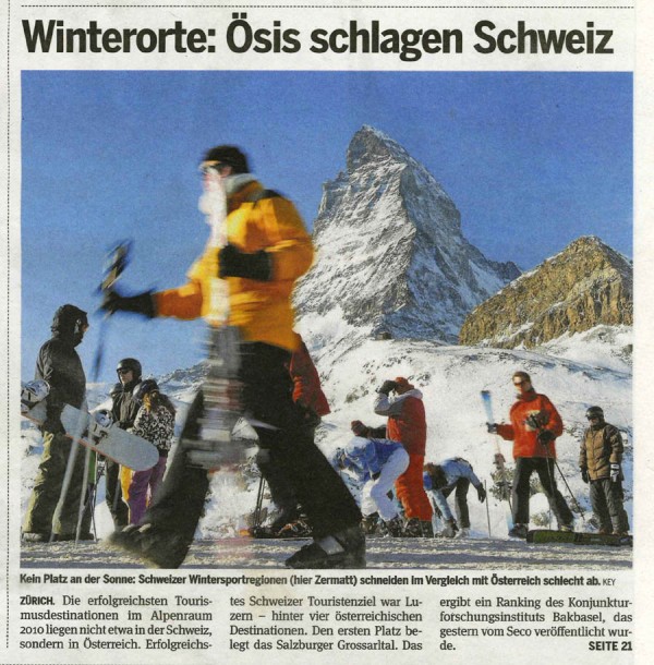 Titelseite Zeitung "20 Minuten", Zürich, 22. Dezember 2011