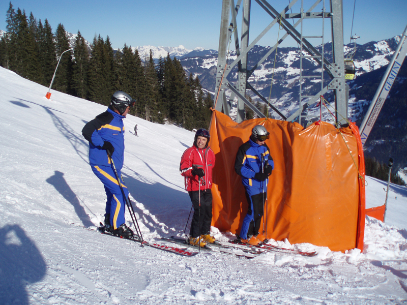 Skigebiets-Sicherheitscheck Großarltal 2008 mit Betriebsleiter, Pistenchef und dem renommierten Seilbahnrechtsexperten Dr. Helmut Lamprecht