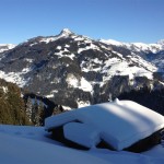 Kleine Hütte entlang der Skiroute 11