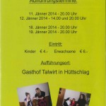 Aufführungstermine Theater Hüttschlag